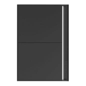 Placa interruptor tecla smart MACROLED TS-P2N-CP · negro 2 pulsadores canal 90-250VAC max 10A