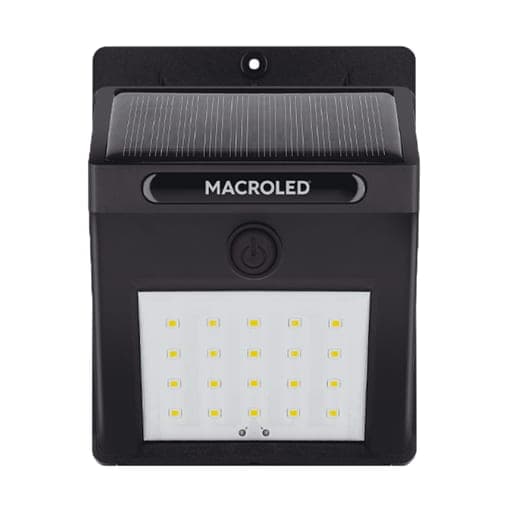 Imagen referencial de la serie: Aplique LED solar de pared MACROLED ASP-1.5W-IP54CW · 1.5W IP54 luz fría 6500K
