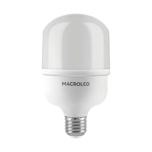 Foco LED tipo botella MACROLED BAP-40-E27CW · 40W E27 180-240VAC luz fría 6500K