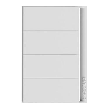 Placa interruptor tecla smart MACROLED TS-P4B-CP · blanco 4 pulsadores canal 90-250VAC max 10A