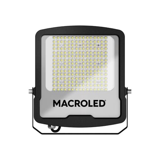 Reflector LED MACROLED PFL-150W-090D-857-CW · negro pro 150W 100-277VAC luz fría 5700K, 160lm/W, IK08, IP6
