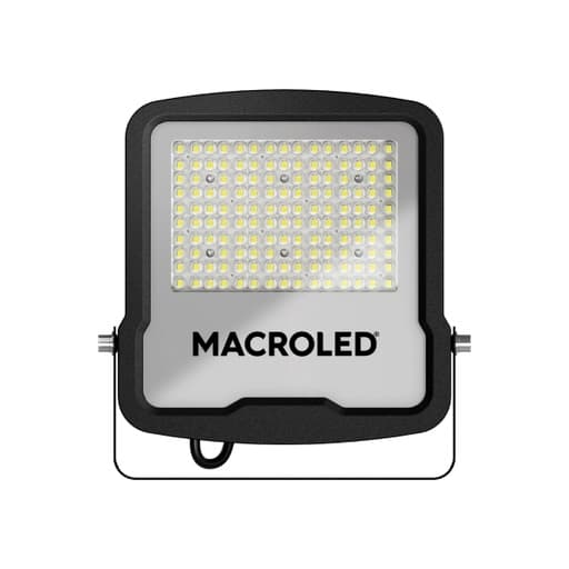 Reflector LED MACROLED PFL-100W-090D-857-CW · negro pro 100W 100-277VAC luz fría 5700K, 160lm/W, IK08, IP6