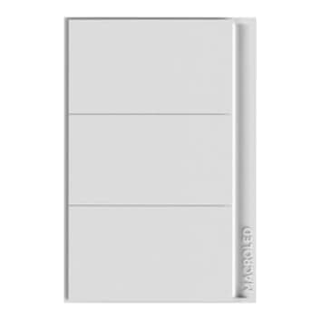 Placa interruptor tecla smart MACROLED TS-P3B-CP · blanco 3 pulsadores canal 90-250VAC max 10A