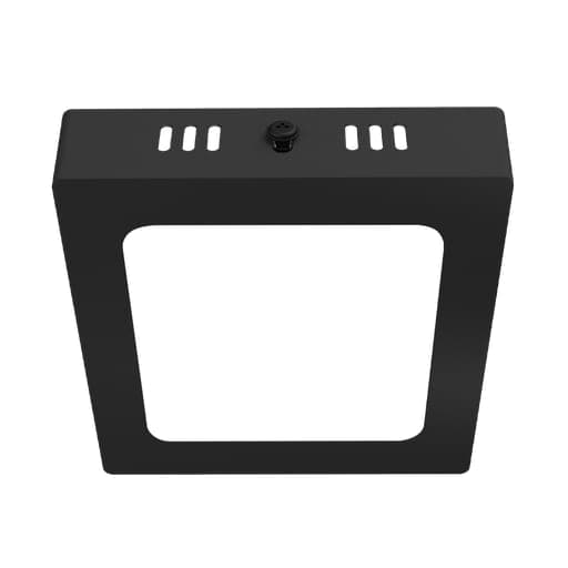 Imagen referencial de la serie: Downlight LED MACROLED NPC06CW · negro cuadrado adosable 6W 85-265VAC luz fría 6000K