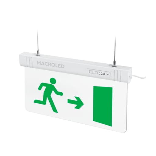 Letrero LED autónomo MACROLED CSL-PUERTA-A · 3HORAS-1W de salida de emergencia LUMINOSO-PE
