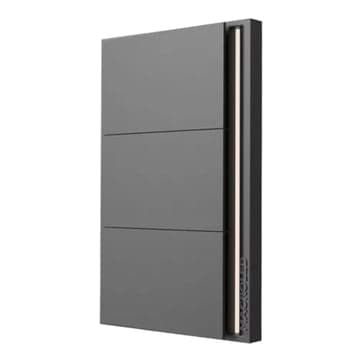 Placa interruptor tecla smart MACROLED TS-P3N-CP · negro 3 pulsadores canal 90-250VAC max 10A