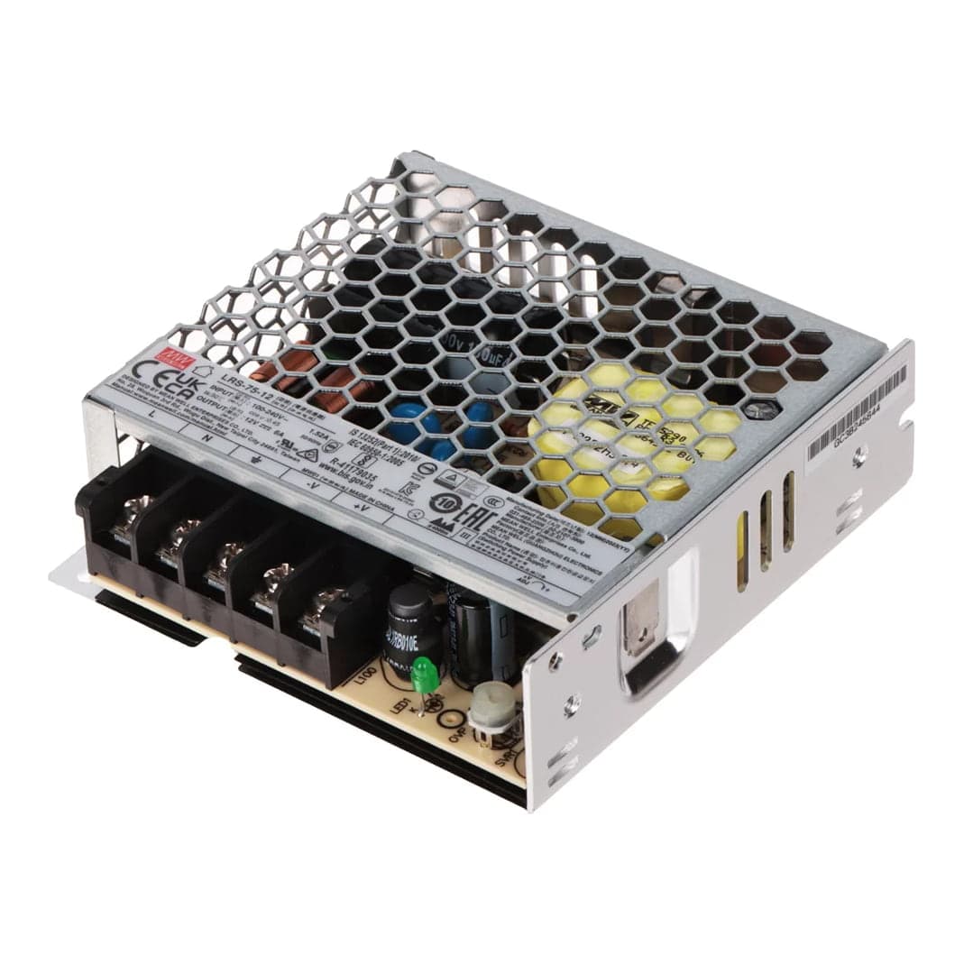 Fuente de alimentación para LED MEAN WELL LRS-75-12 · 72W 12VDC 6A · IP20