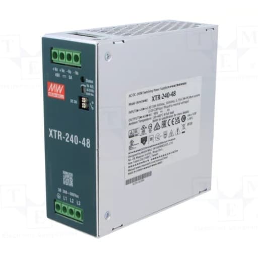 Imagen referencial de la serie: Fuente de alimentación para riel DIN MEAN WELL XTR-240-36 · 240W 36VDC 6.67A in 85-264VAC