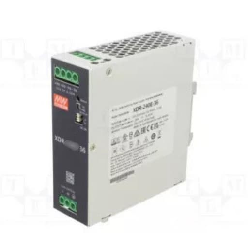 Fuente de alimentación para riel DIN MEAN WELL XDR-150E-36 · 150W 36VDC 4.17A in 85-264VAC (Serie E)