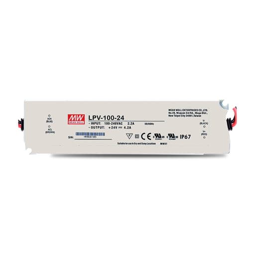 Fuente de alimentación MEAN WELL LPV-100-24 · 100.8W 24V 4.2A LED power supply