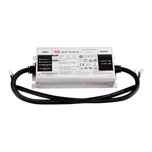 Fuente de alimentación MEAN WELL XLG-75-24-A · 75W 24V 3.1A CP IP67 IO adj w/pot