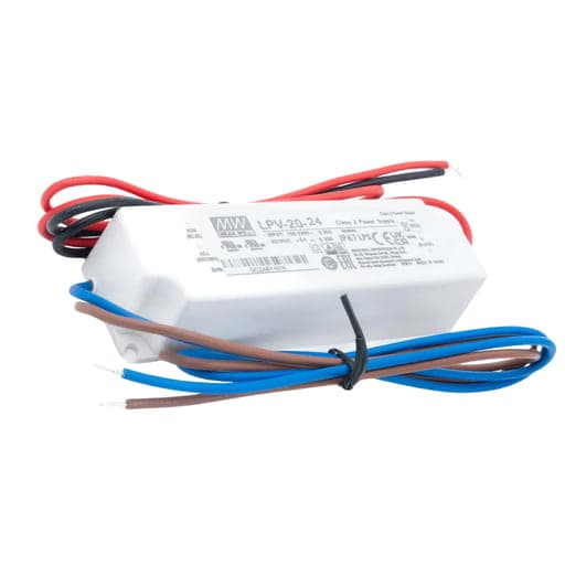 Fuente de alimentación para LED MEAN WELL LPV-20-24 · 20W 24VDC 0.83A in 90-264VAC IP67 Constant volta