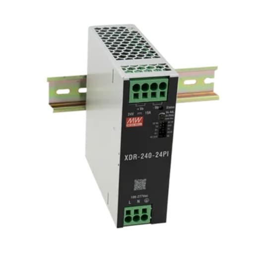 Fuente de alimentación para riel DIN MEAN WELL XDR-240-48 · 240W 48VDC 5A in 85-264VAC