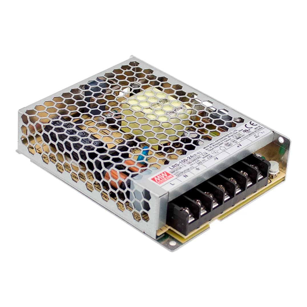 Fuente de alimentación para LED MEAN WELL LRS-100-24 · 108W 24VDC 4.5A · IP20