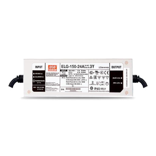 Fuente de alimentación MEAN WELL ELG-150-24 · 24V 6.25A 150W CC+CV IP67 Io/Vo fixed