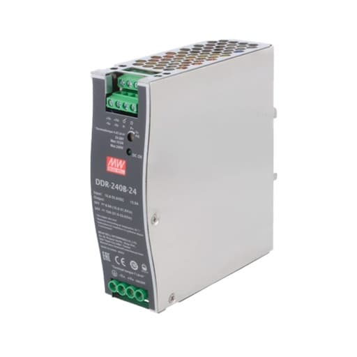 Convertidores DC/DC aislados MEAN WELL DDR-240B-24 · montaje en riel DIN 16.8-33.6Vin 24V 10A 240