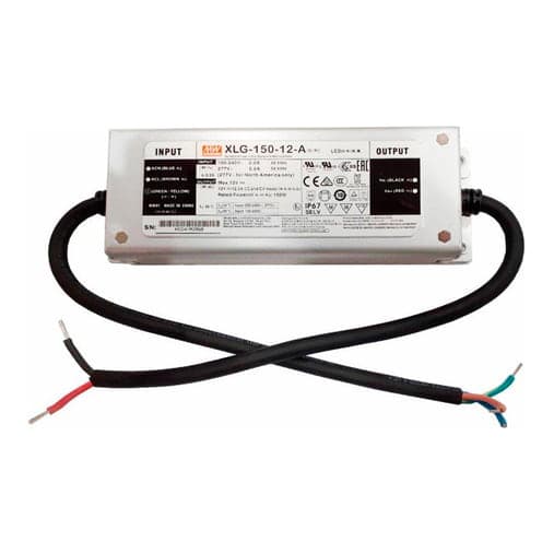 Fuente de alimentación MEAN WELL XLG-150-12-A · 150W 12V CP IP67 IO adj w/pot