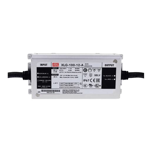 Fuente de alimentación MEAN WELL XLG-100-12-A · 100W 12V 8A CP IP67 IO adj w/pot