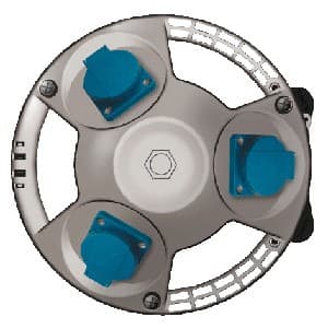 Caja combinada MENNEKES 94351SI · 16A 2P+ T 250V schuko gris