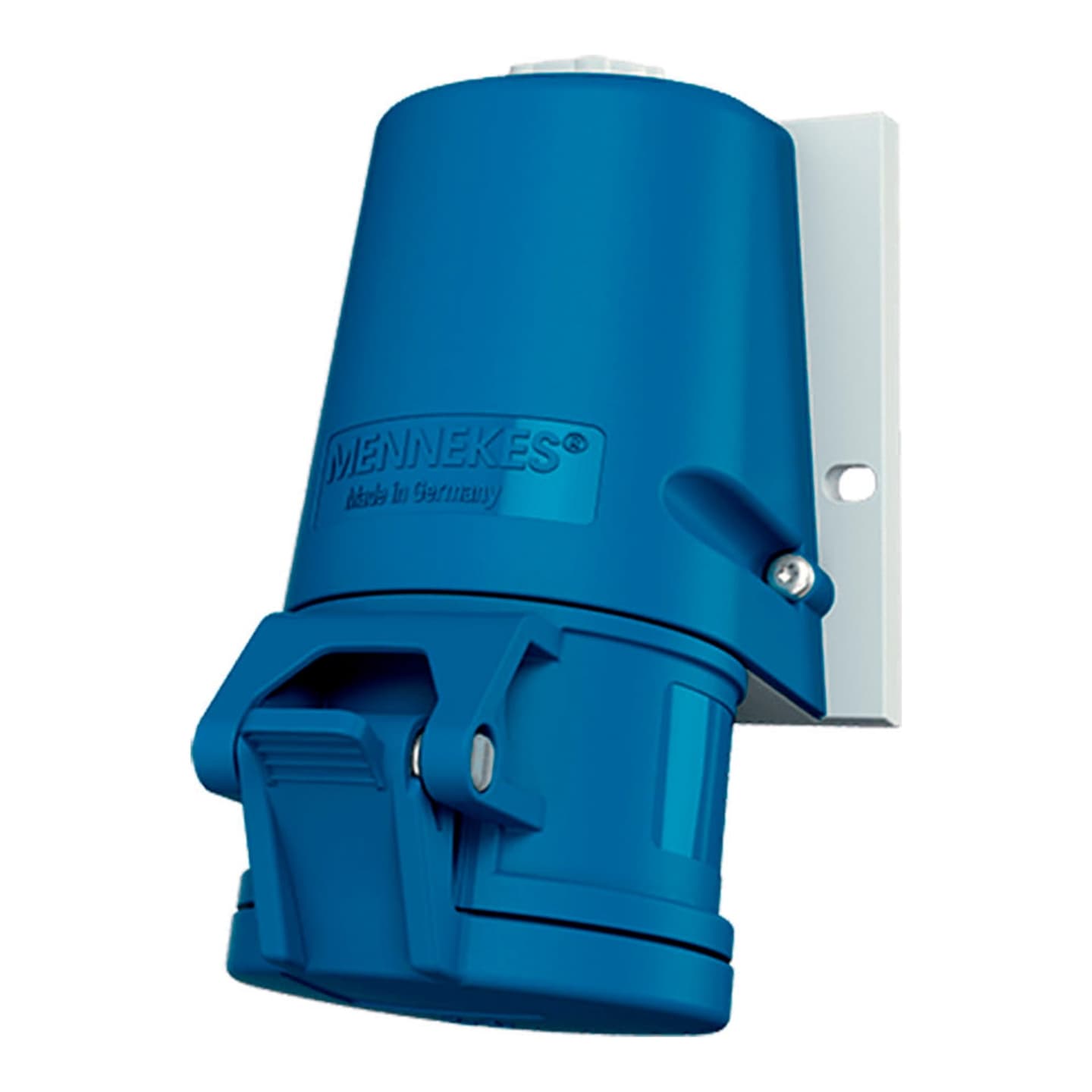 Toma visible MENNEKES 27005 · 32A 2P+T 250V azul 6H IP44 libre de halogeno