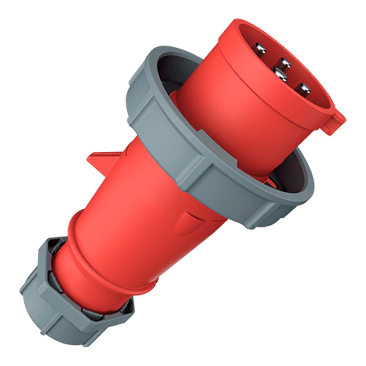 Enchufe MENNEKES 2175B · 32A 3P+T 440V para containers rojo 3H IP67