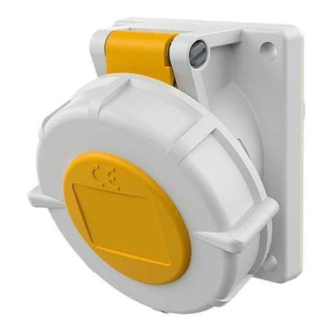 Toma empotrable MENNEKES 1474 · 16A 2P + T 110V 4H IP67 amarillo