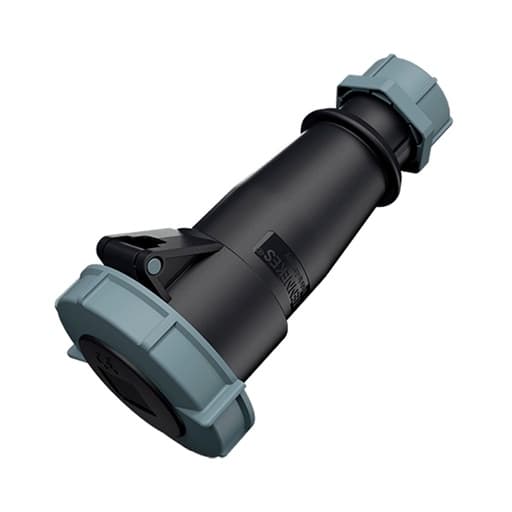 Toma aérea MENNEKES 557 · 32A 3P+T 500V negro 7H IP67