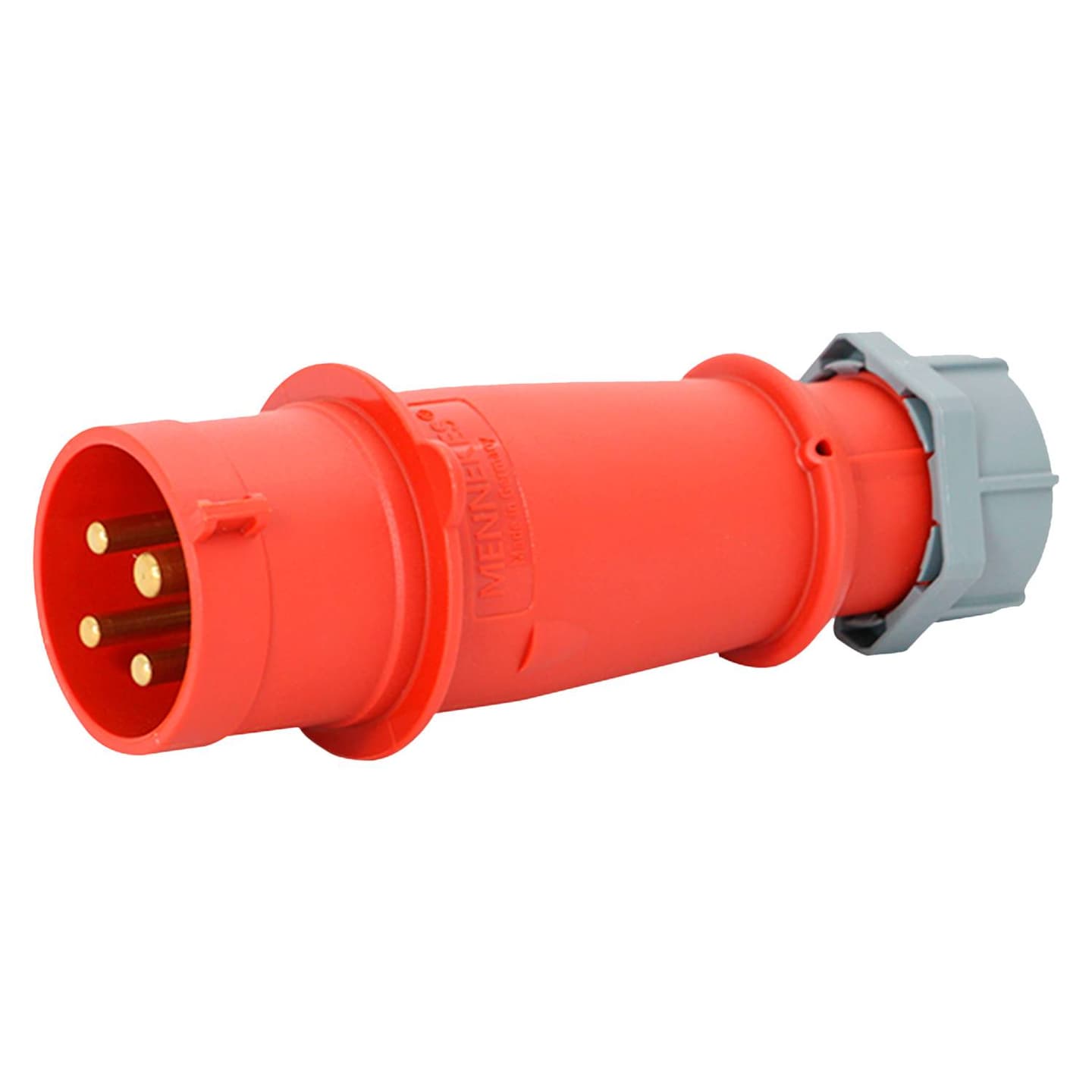 Enchufe MENNEKES 4 · 32A 3P+N+T 415V rojo 6H IP44