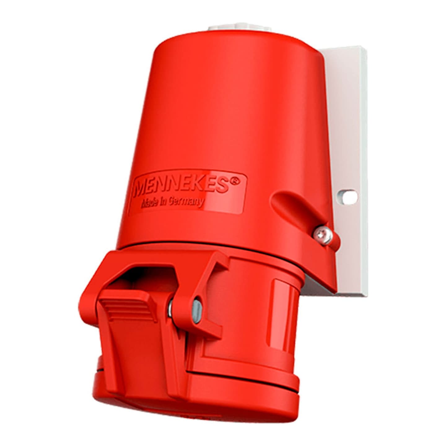 Toma visible MENNEKES 27006 · 32A 3P+T 415V rojo 6H IP44 libre de halogeno