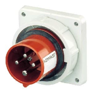 Enchufe empotrable MENNEKES 832 · 32A 3P+T 415V rojo 6H IP67