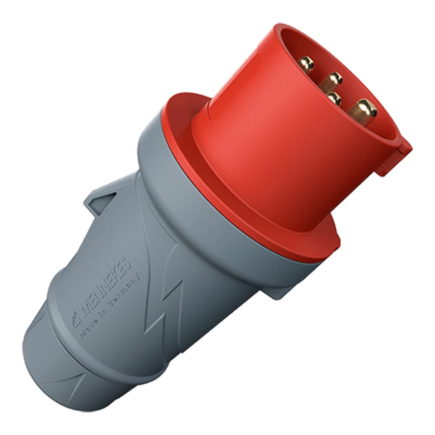 Enchufe MENNEKES 3245 · 32A 3P+T 415V rojo 6H IP44 (2 CUERPOS) ex 264