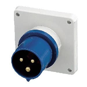 Enchufe empotrable MENNEKES 812 · 16A 2P+T 250V azul 6H IP44