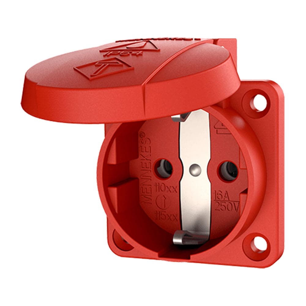Toma empotrable schuko MENNEKES 11013 · 16A 2P+T 250V rojo IP54