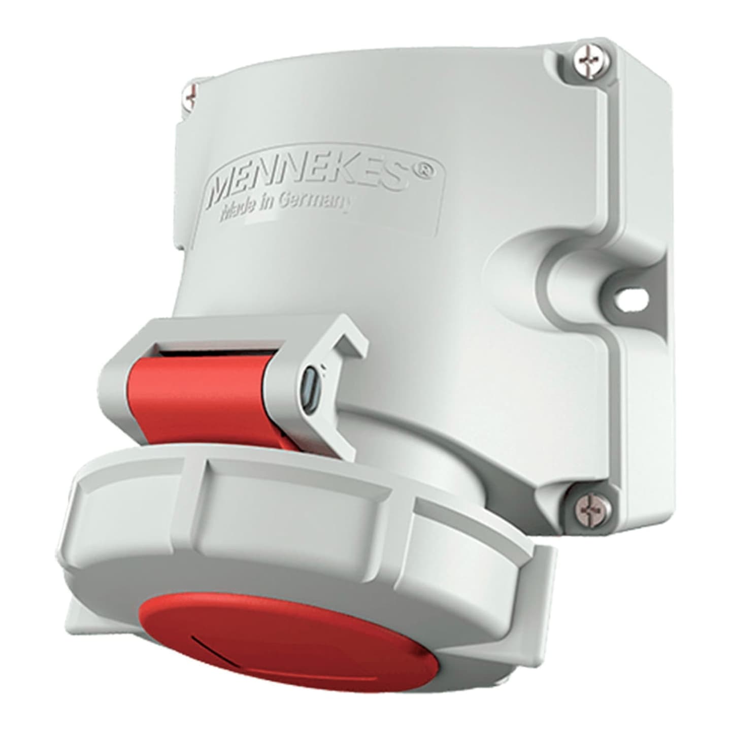 Toma visible MENNEKES 9302 · 16A 2P+T 415V rojo 9H IP67 libre de halogeno