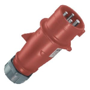 Enchufe MENNEKES 22326 · 32A 3P+T 415V rojo 6H IP44