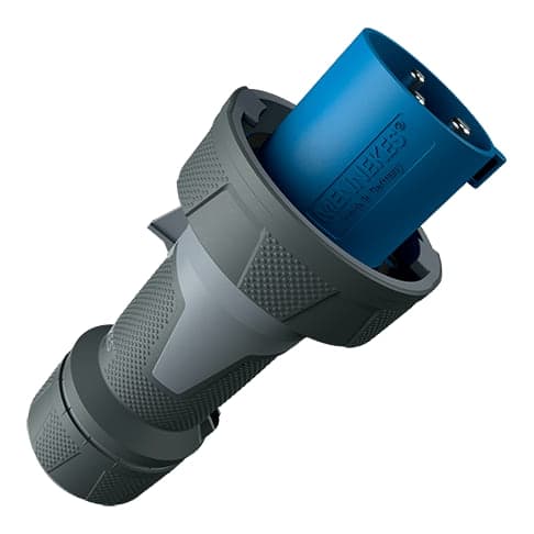 Enchufe powertop MENNEKES 13202 · 63A 2P+T 230V azul 6H IP67