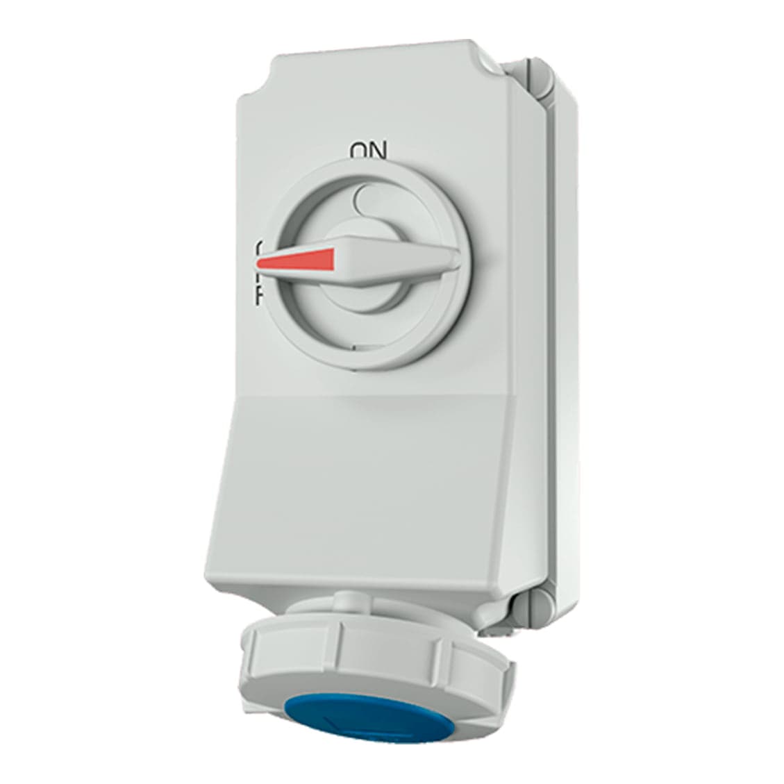 Toma industrial con bloqueo mecánico duo MENNEKES 5604A · 32A 3P+T 230V azul 9H Ip67NA can