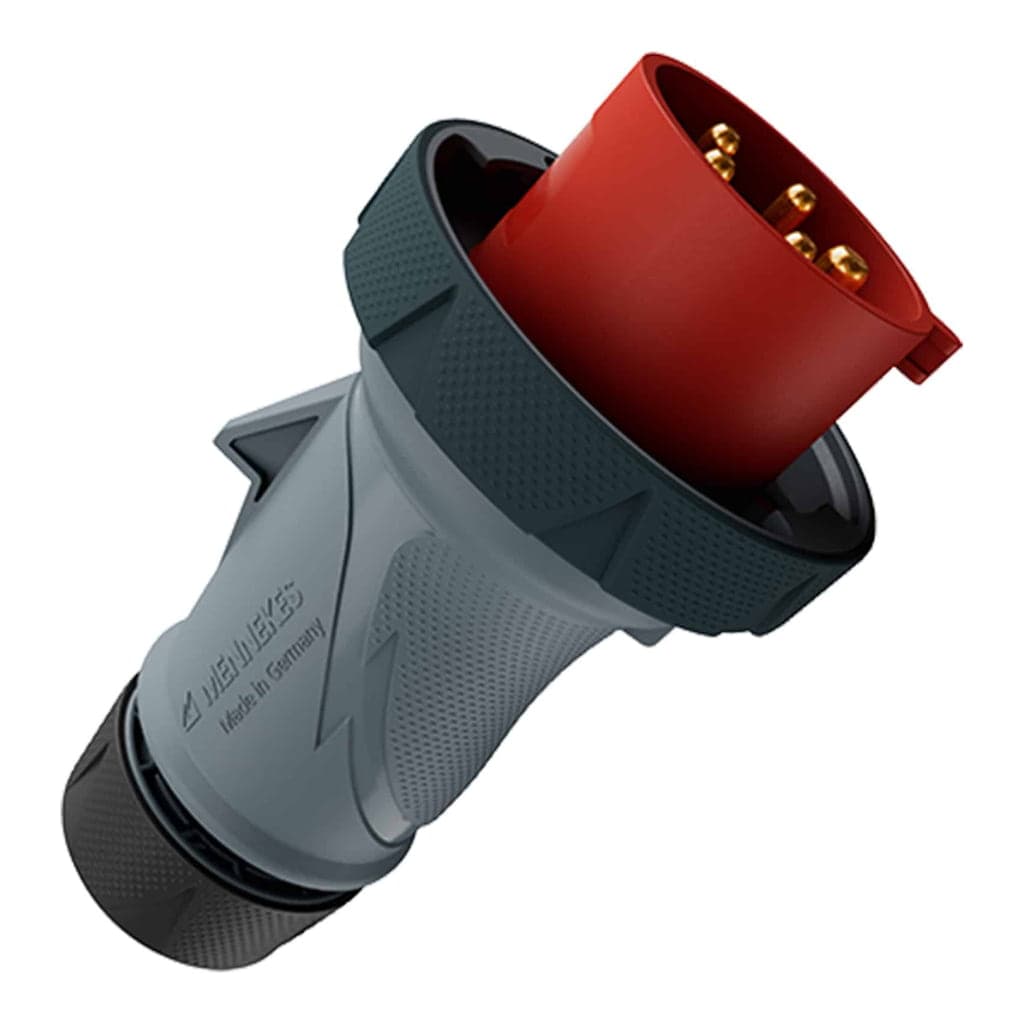 Enchufe MENNEKES 13629 · 32A 3P+N+T 415V rojo 6H IP67