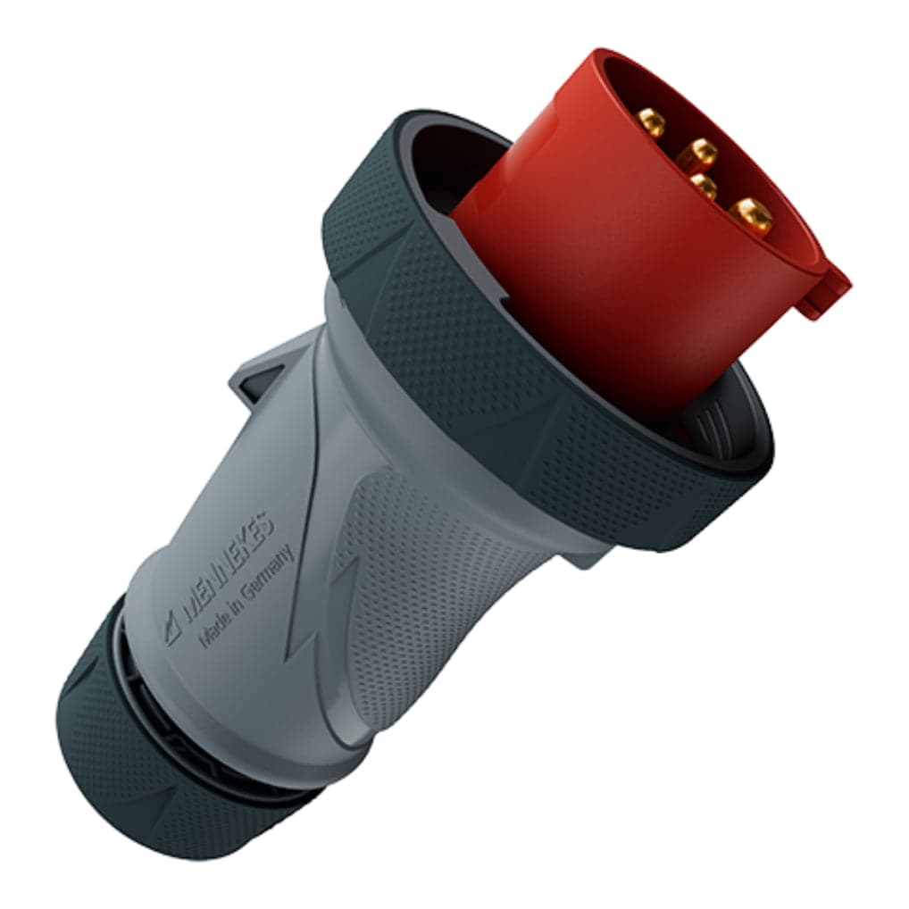 Enchufe MENNEKES 13627 · 32A 3P+T 415V rojo 6H IP67/69 powertop xtra