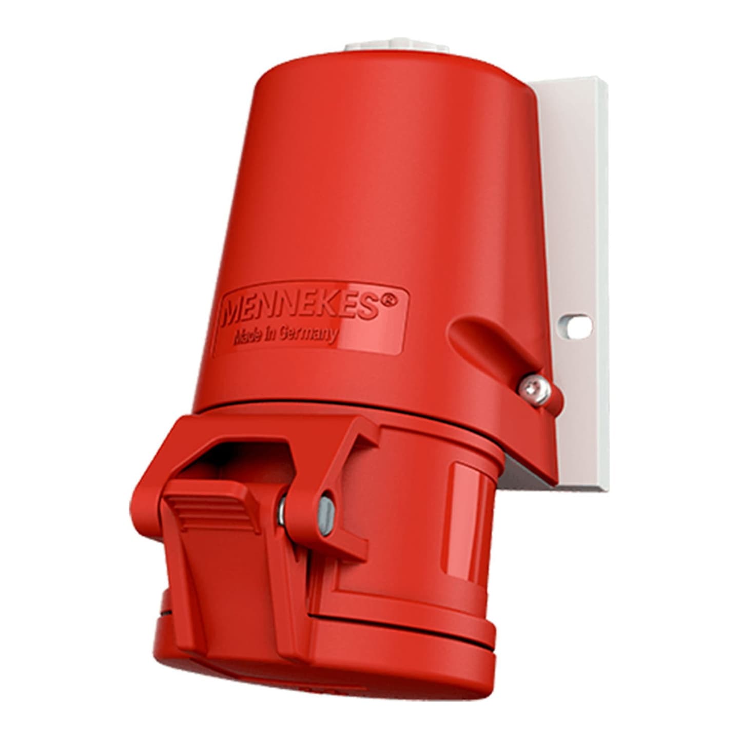 Toma visible MENNEKES 27008 · 32A 3P+N+T 415V rojo 6H IP44 libre de halogeno