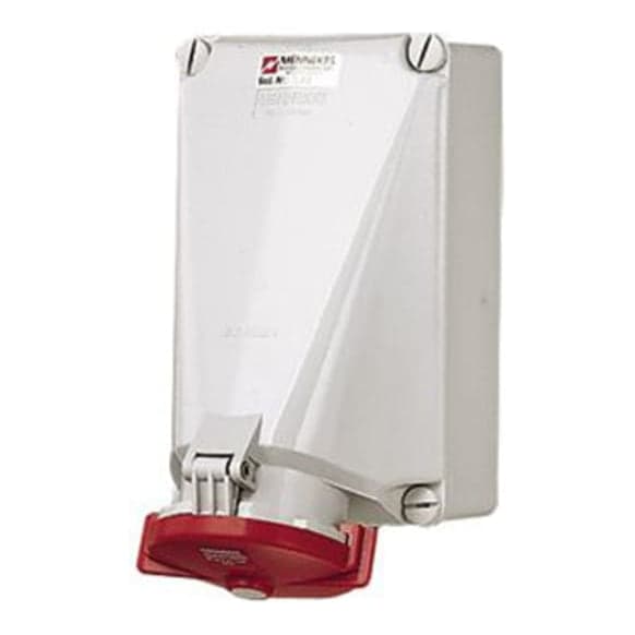 Toma visible MENNEKES 139 · 125A 3P+T 415V rojo 6H IP67