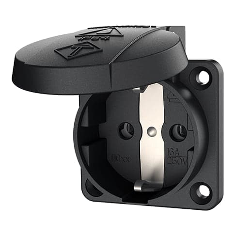 Toma empotrable schuko MENNEKES 11032 · negro 16A 2P+T 250V IP54 nuevo