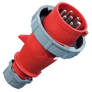 Enchufe MENNEKES 3777 · 16A 4P+N+T 6H 415V rojo IP67