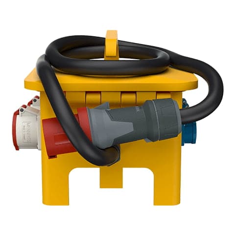 Caja combinacion MENNEKES 70025 · 1-16.32 Y 63A 3P+N+T, 4 tomas schukos + cable 3