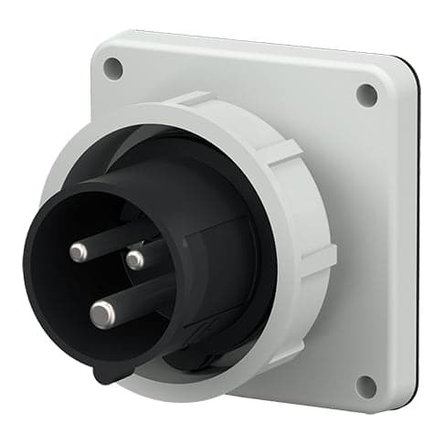 Enchufe empotrable MENNEKES 833 · 32A 3P+T 500V negro 7H IP67