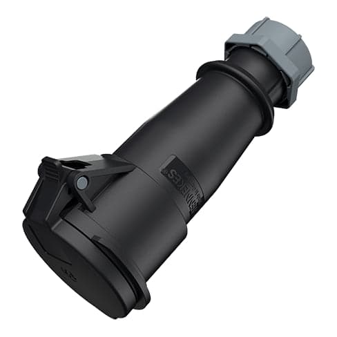 Toma aérea MENNEKES 527 · 32A 3P+T 500V negro 7H IP44 amtop