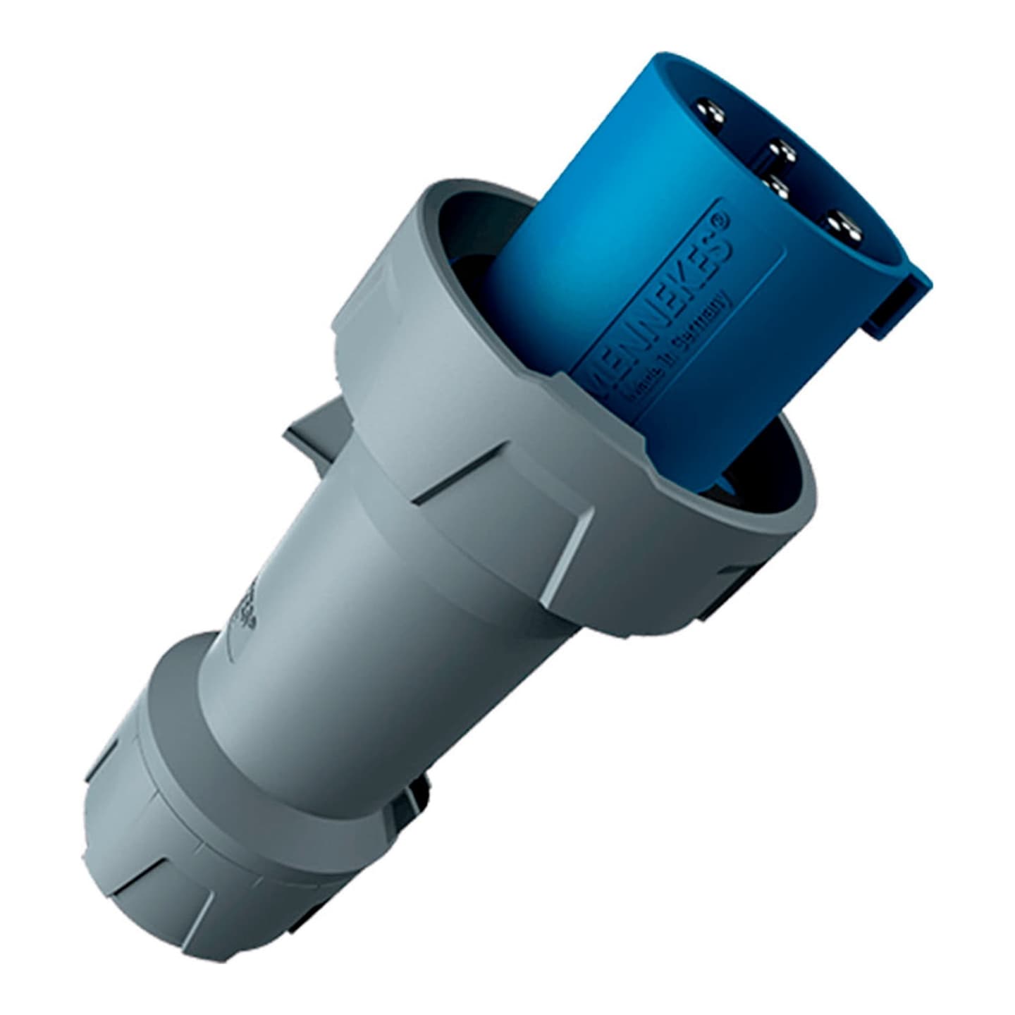 Enchufe MENNEKES 3305 · 63A 3P+T 250V azul 9H powertop plus IP67