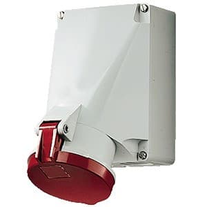 Toma visible MENNEKES 1145A · 63A 3P+N+T 415V rojo 6H IP44