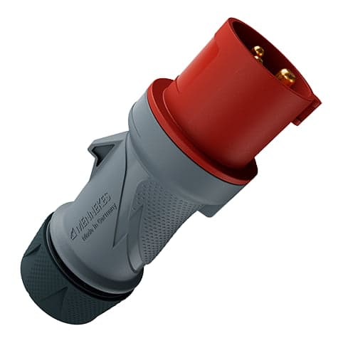 Enchufe MENNEKES 13514 · 32A 2P+T 415V rojo 9H IP54 powertop xtra - reemplazo 261