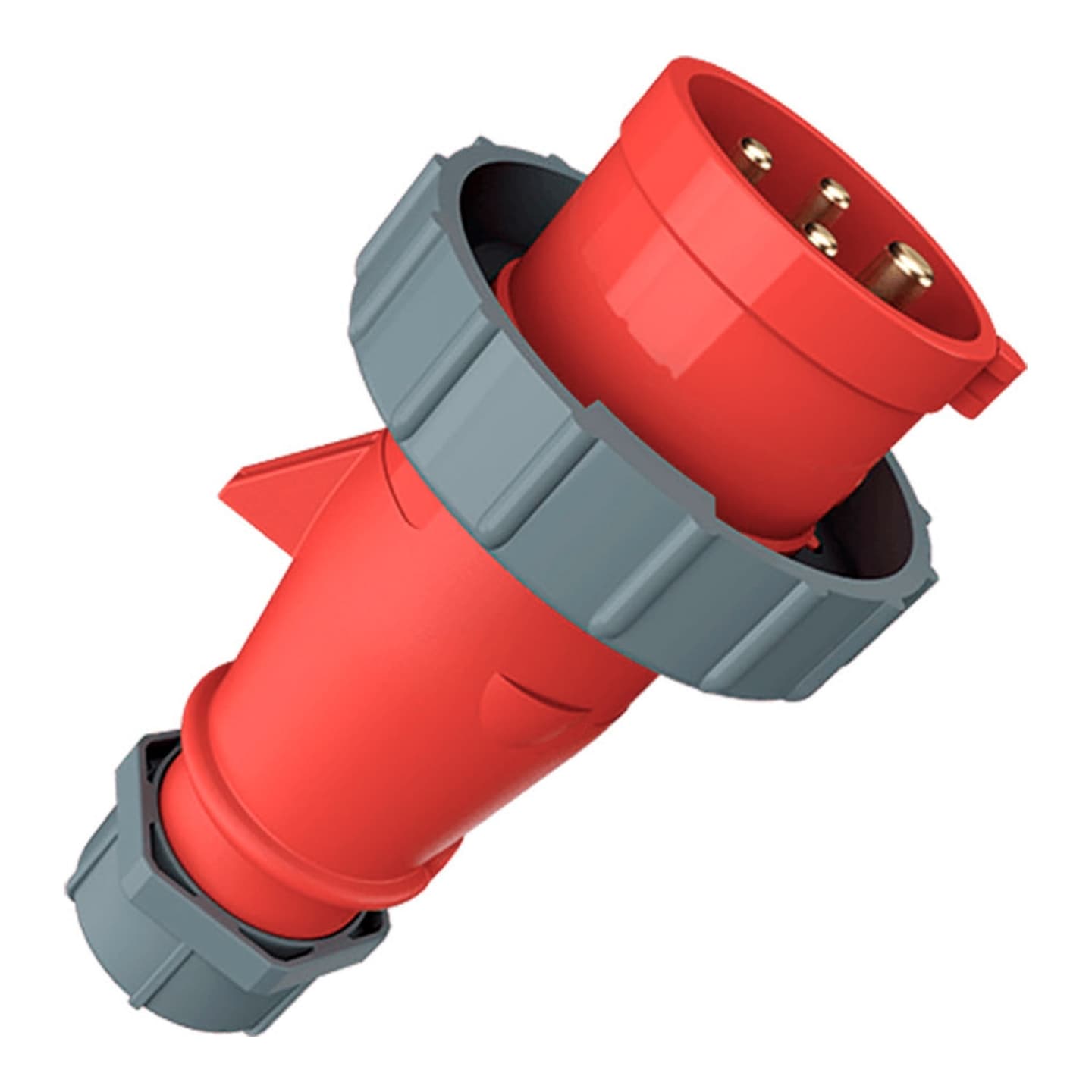 Enchufe MENNEKES 13622 · 16A 3P+T 415V rojo 6H IP67